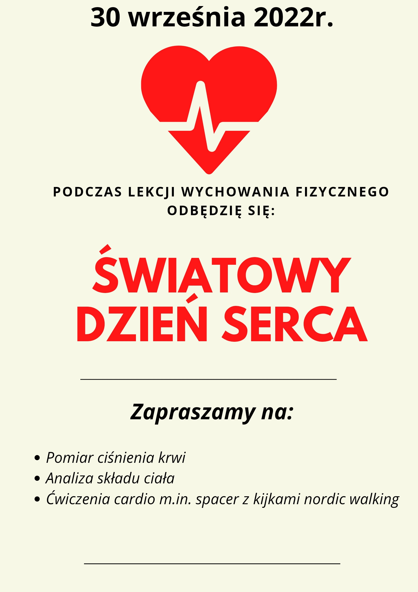 Plakat - Światowy Dzień Serca